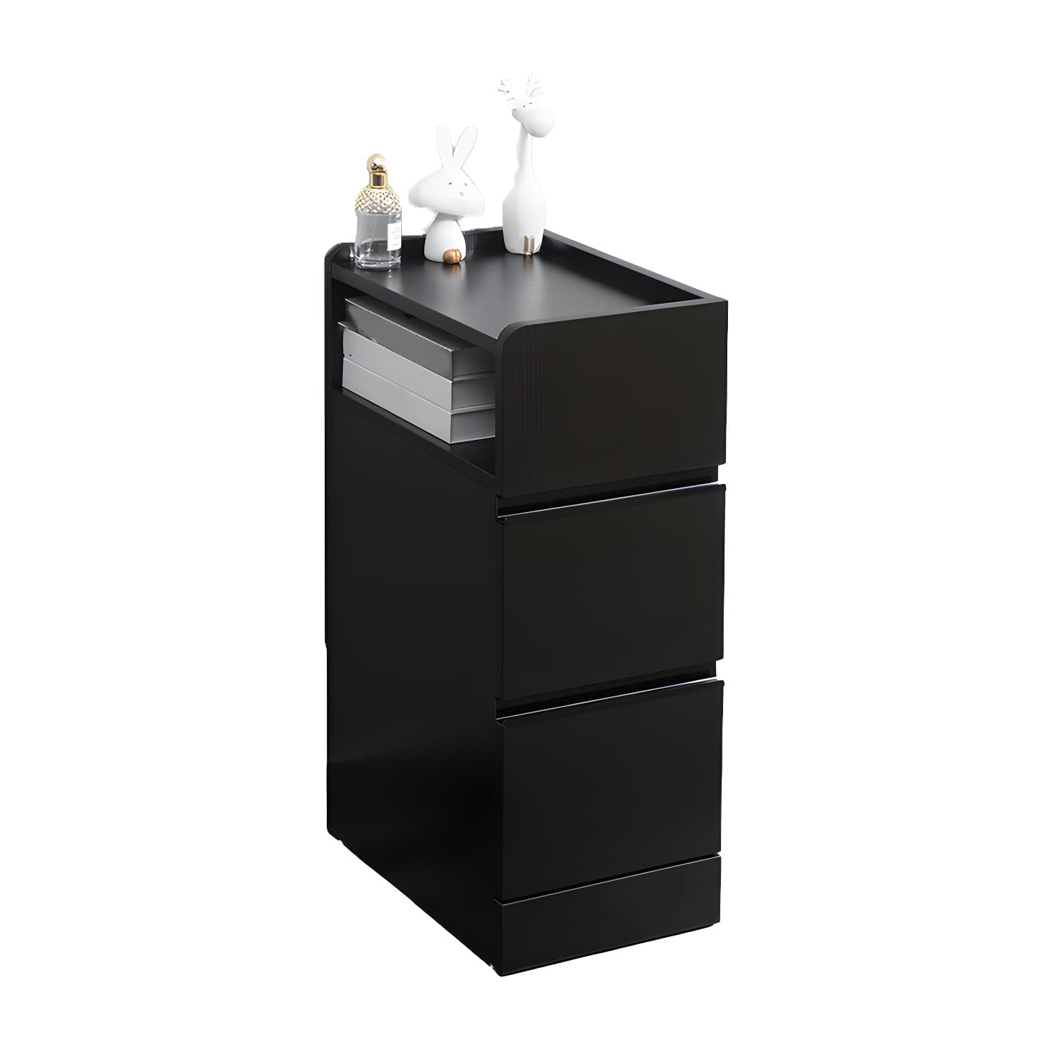 Scandinavian Accent Table Nightstand 25.5" Tall with 2 Drawers thumbnail 14