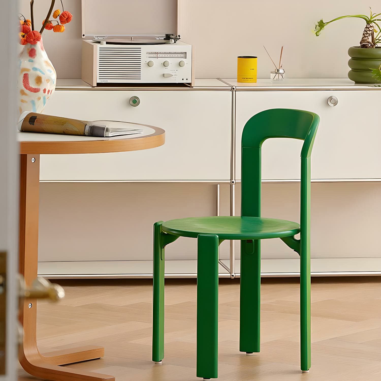 Modern Solid Wood Armless Dining Chairs with Open Back for Kitchen & Dining thumbnail 8