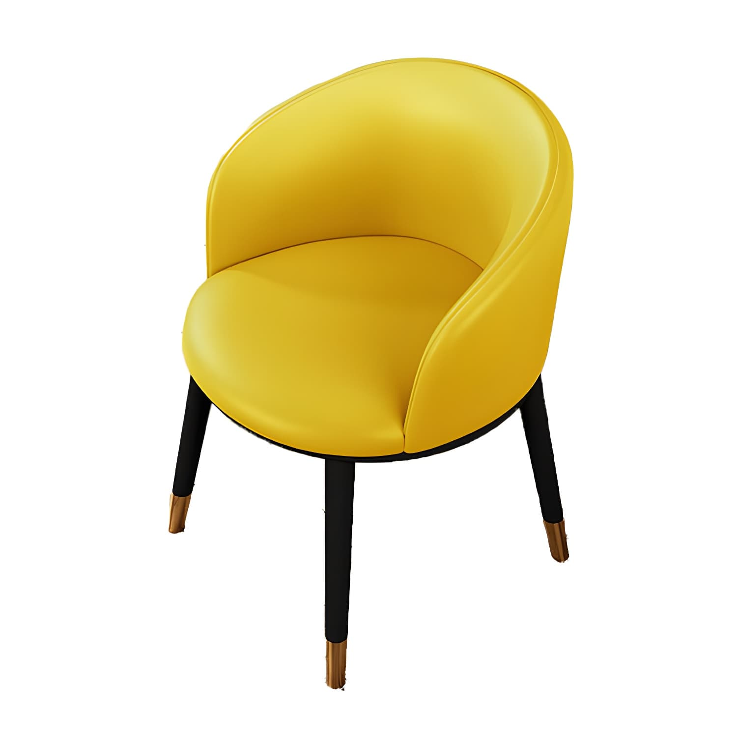 Contemporary Leather Home Arm Chair Solid Back Matte Finish Dining Chair thumbnail 26