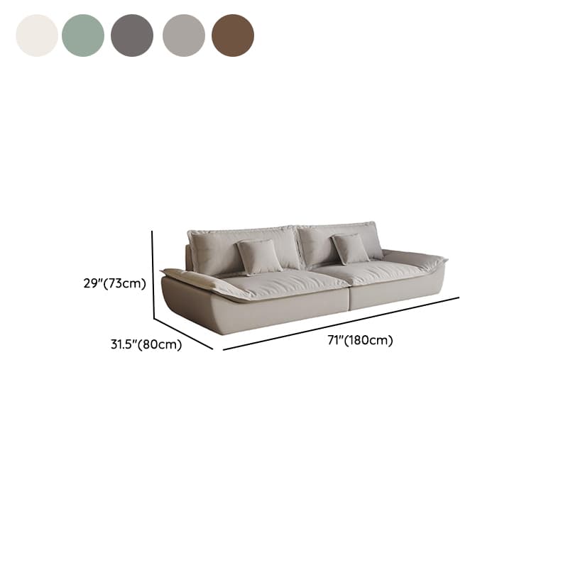Modish Solid Color Stain Resistant Standard Sofa/Loveseat for 3-seater/4-seater/5 Person with 2 Pillows thumbnail 22