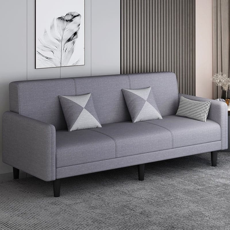 Trendy Solid Color Stain Resistant Standard Sofa in Grey/Cerulean/Beige with Arm, 4-seater/Seats 3 and 2 Pillows thumbnail 19