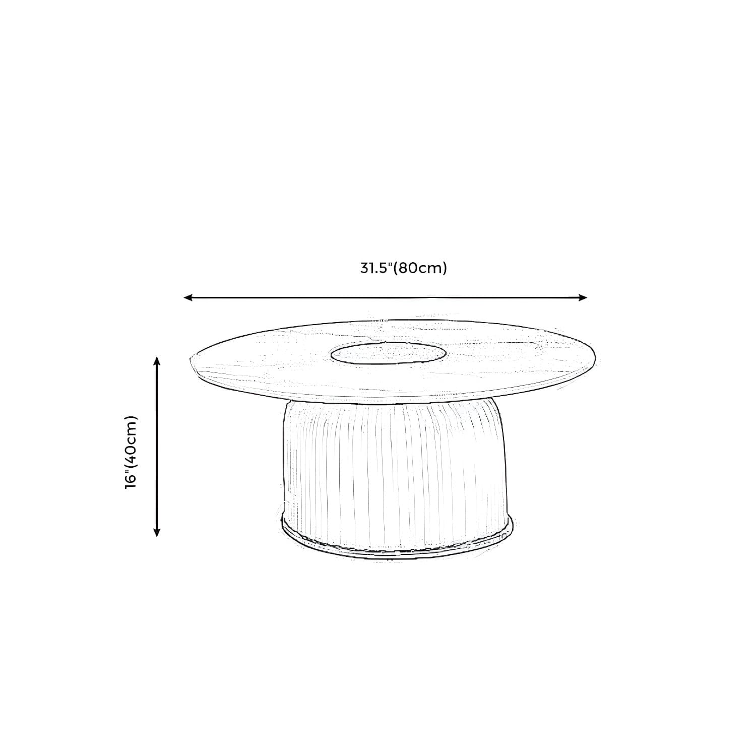 Modern Metal Cocktail Table Round Pedestal Coffee Table - White thumbnail 18