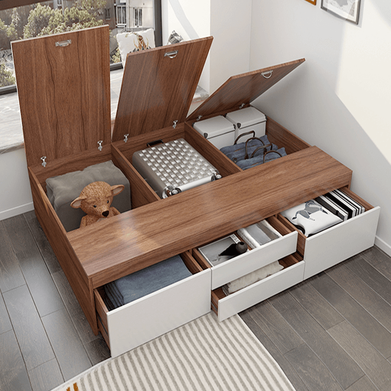Auburn Contemporary Solid Color Storage Included Bed thumbnail 4