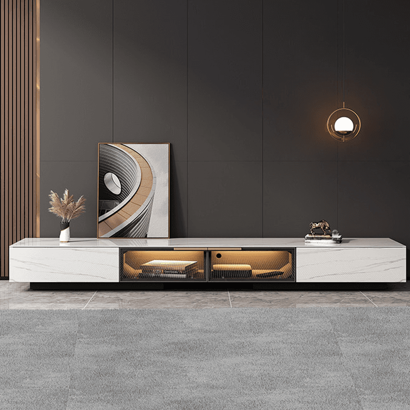 Rectangular TV Stand for Drawing Room with Light and Door thumbnail 8