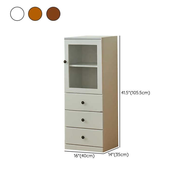Modish Timber Console Dresser with 3/4/5 Drawers, Hutch Cabinets, and 2 Interior Shelves in Vertical Orientation thumbnail 15
