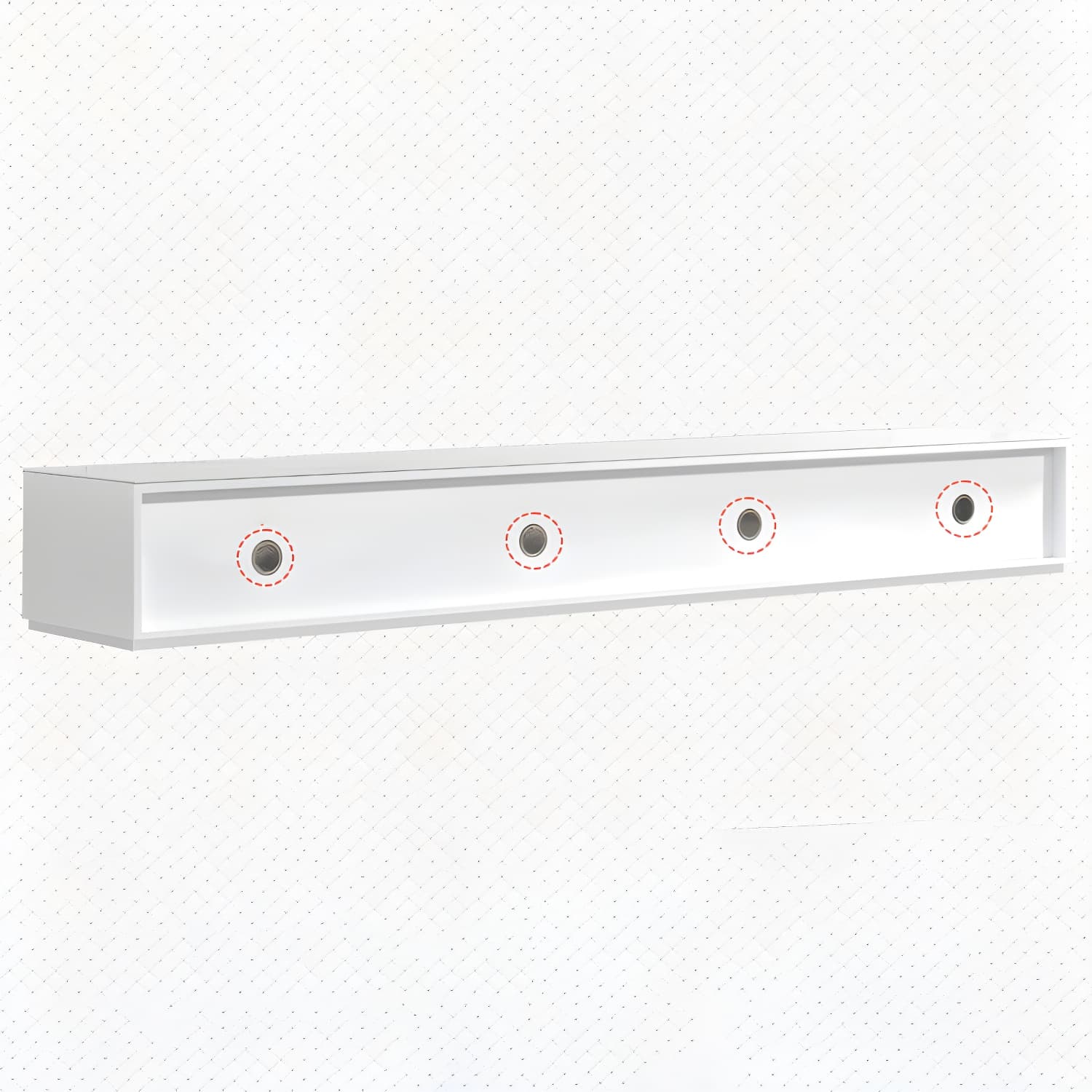 White Wood TV Stand Modernism TV Stand With Drawers for living Room thumbnail 12