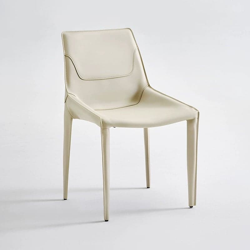 Modern Leather Armless Side Chair with Solid Back - Easy-Care, Warranty thumbnail 5