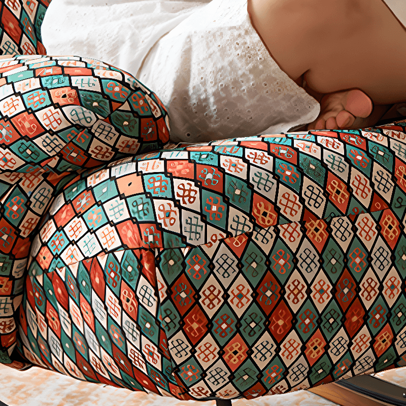 Rocking Chair Couch with Round Arm, Ottoman, Rear Back, Stationary - image 17