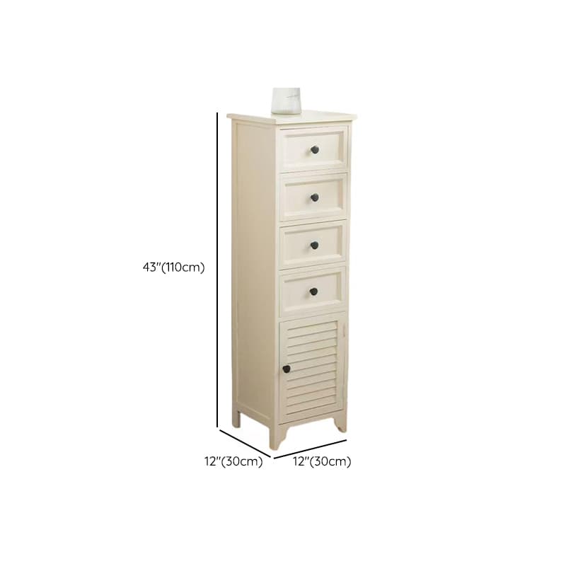 Rectangular Damp-proof Accent Cabinet with Storage Drawer, Closet, Glazed Door, Cabinet Knobs in Chalk/Brown/Wood Color thumbnail 20