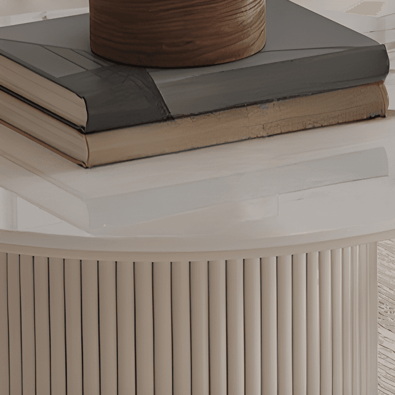 Circular-shaped Ivory Board Game Coffee Table for Home thumbnail 12
