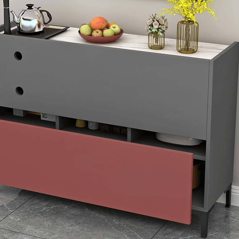 2 Doors/4 Doors/3 Doors Glamorous Narrow/Standard Sintered Stone Flooring Sideboard with Larder & Changeable Shelf thumbnail 7