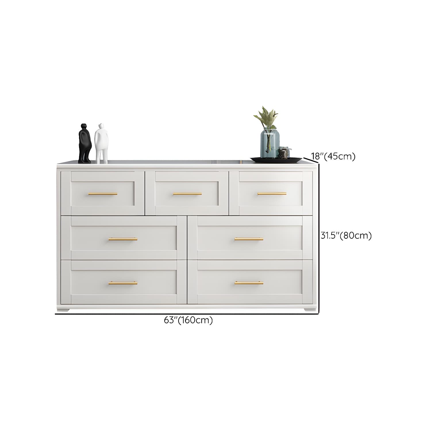17.55-inch Width Solid Wood Storage Chest Classic Glam Storage Chest Dresser thumbnail 24