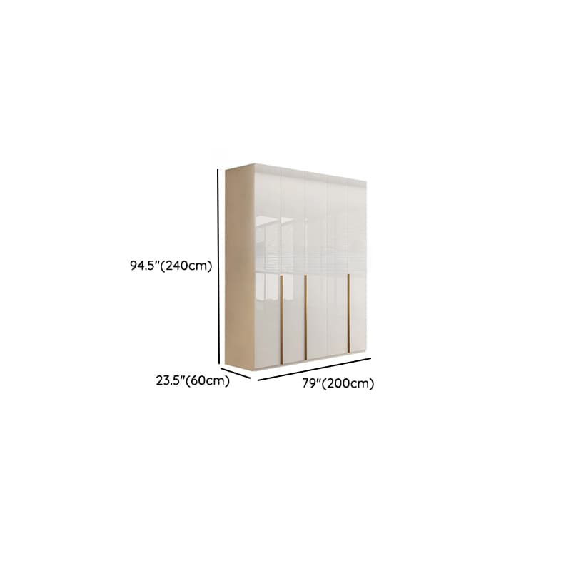 Chalk Minimalist Laminate Cabinet Armoire with Soft Close Drawer, Soft Close Door, Interior Shelves, and Clothing Rod thumbnail 24