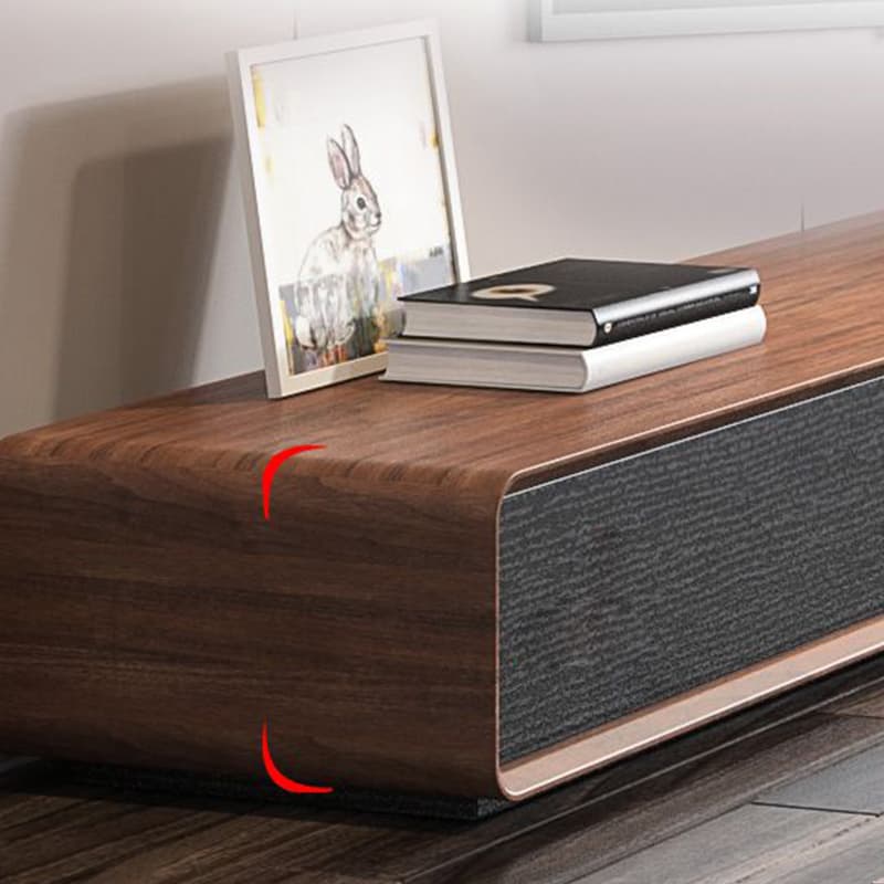 Contemporary Oblong Wood TV Stand Console with Storage Drawers thumbnail 12