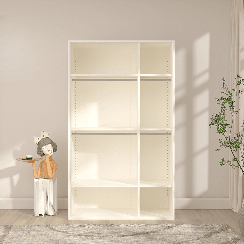 Chalk Casual Unattached Wardrobe with Adaptable Shelf, Soft Close Door, Hanging Rod, and Articulated Mechanism thumbnail 8