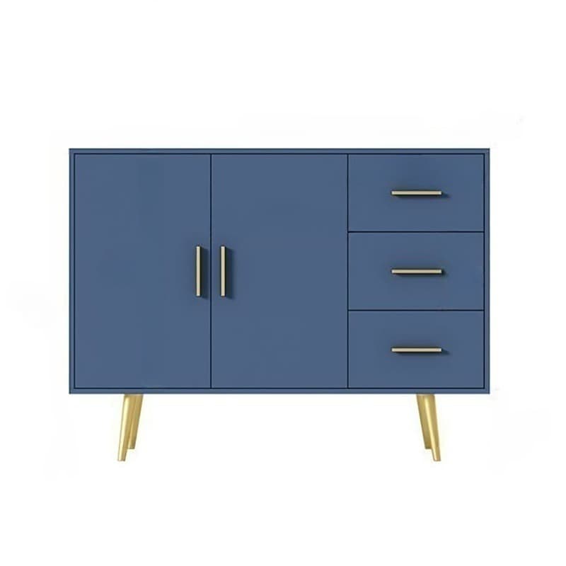 Floor Freestanding Buffet Table with Kitchen Appliance Storage for Living Room in a Glam Style thumbnail 10