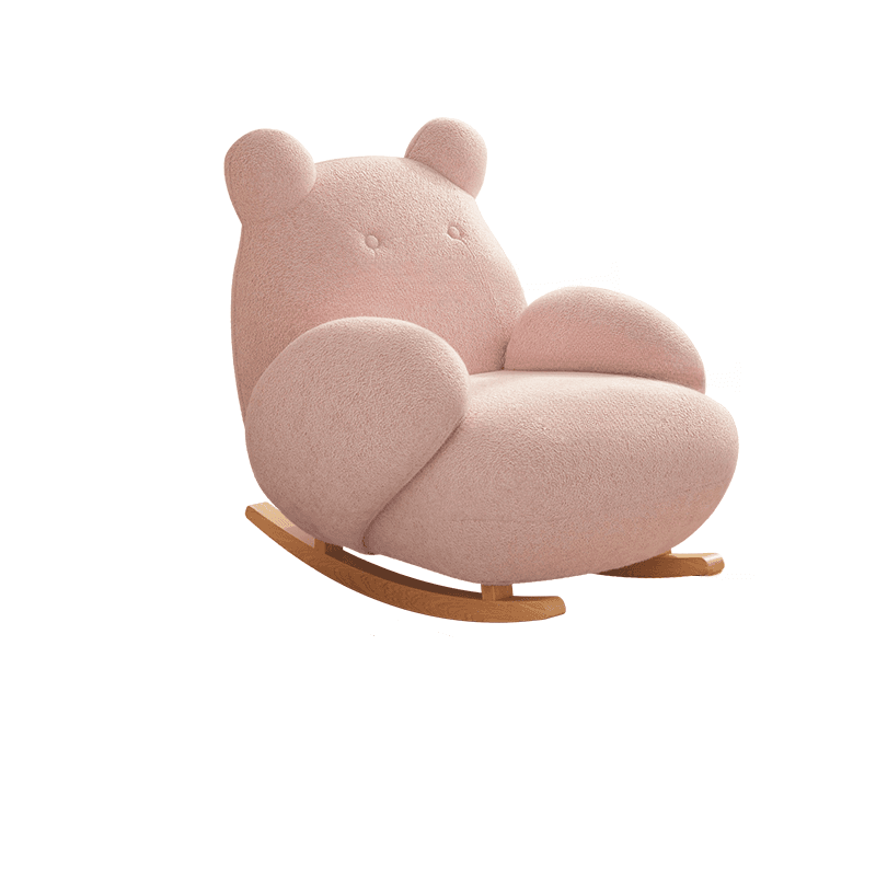 Contemporary Upholstered Rocking Chair with Cushioned Round Arm, Ottoman Included/Not Included thumbnail 3