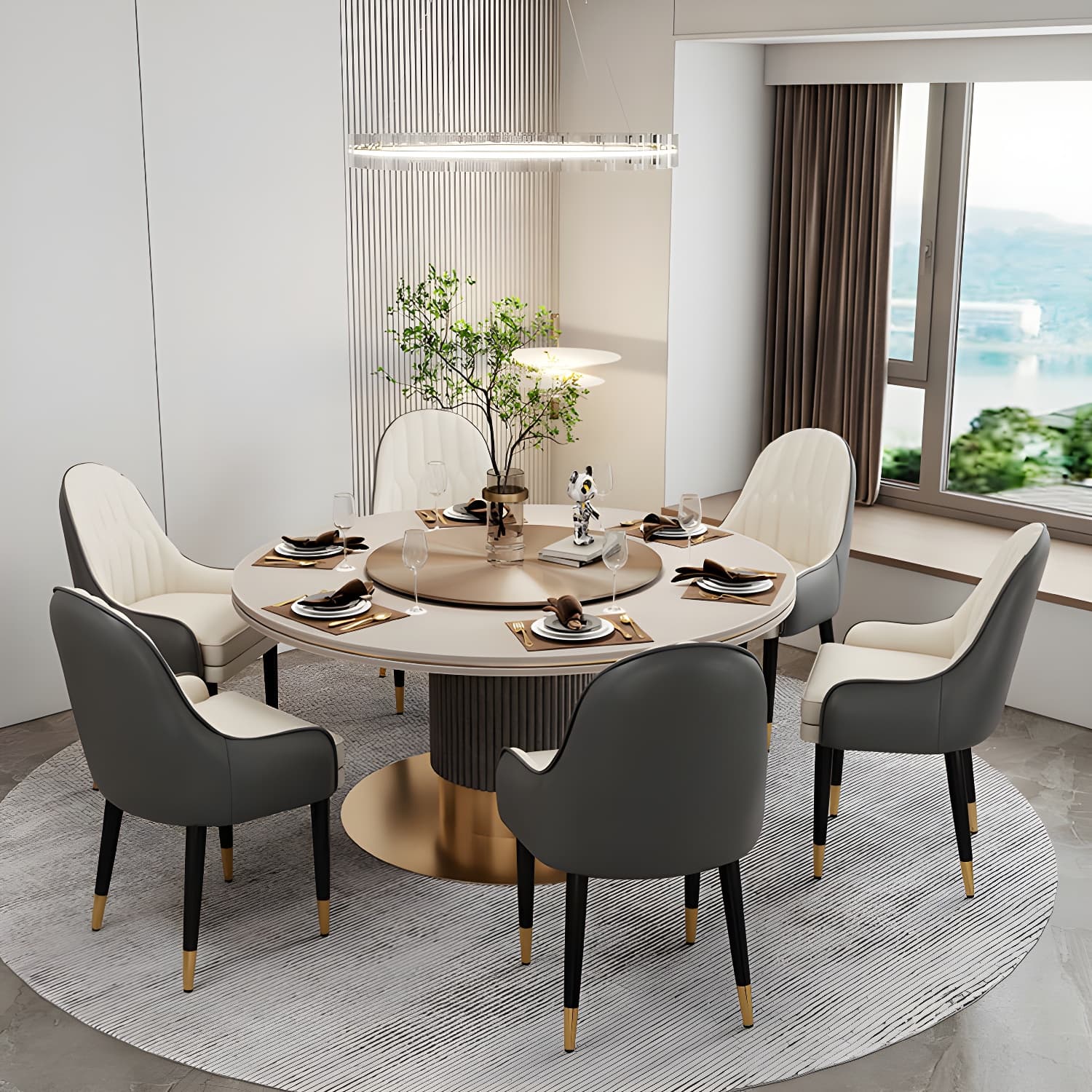 Glam Arm Chair with Upholstered Faux Leather, Solid Back, and Metal Legs thumbnail 28