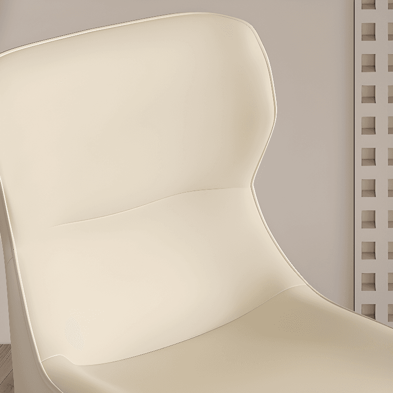 Contemporary Dinette Armless Chair with Solid Back Panel, Upholstered in Steel and Foot Pads thumbnail 9