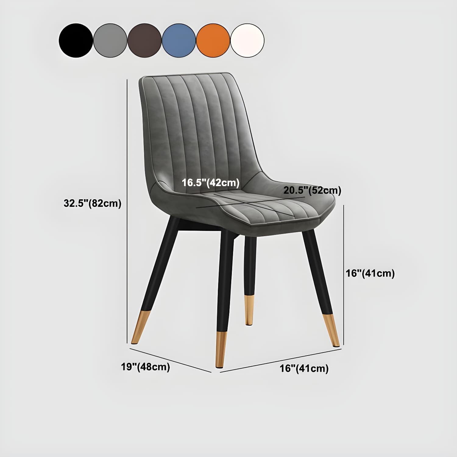 Glam Faux Leather Dining Chair Parsons Chair in Matte Finish for Home thumbnail 22