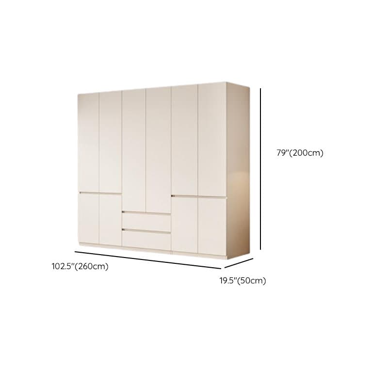 Modish Manufactured Wood Independent Armoire Cabinet with Soft Close Drawer, Soft Close Door, Interior Shelves, and Clothing Rod thumbnail 11