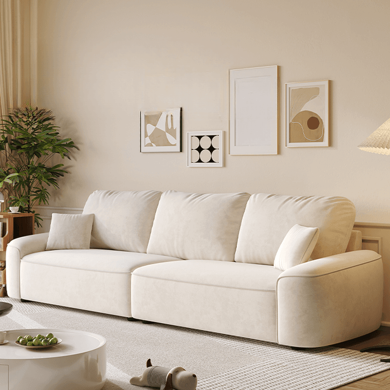Tear Resistant Standard Sofa in Gray/Ivory/Citrus Color with 5 Pillows thumbnail 8