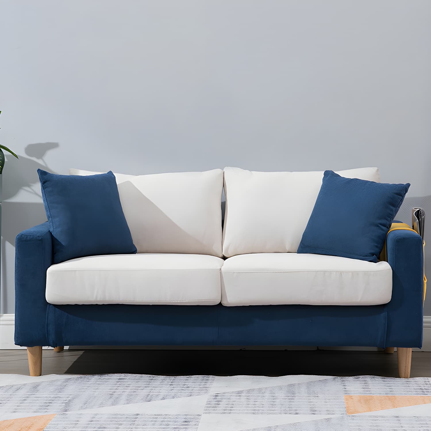 Beige Modern Farmhouse Cushions Standard Sofa 21.65"High Square Arm Sofa thumbnail 8