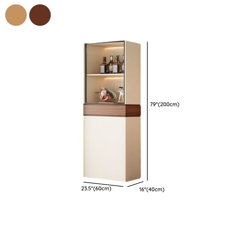 Rectangular Detached Accent Cabinet with Damp-proof, Scratch-immune Glazed Door in Chalk/Sepia and Soft Close Drawer thumbnail 22