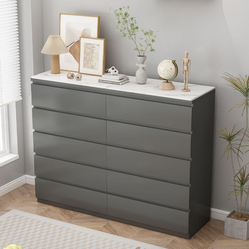 Vertical/Horizontal Gray Double Dresser/Bachelor Chest/Semainier with 5 Drawers/3 Drawers/8 Drawers in a Modern Style thumbnail 4