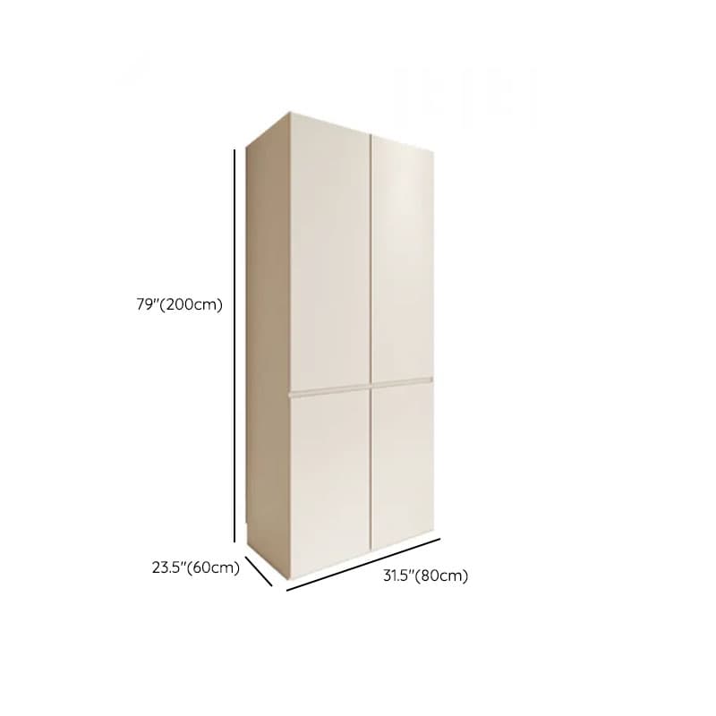 Beige Manufactured Wood Independent Wardrobe Closet with Soft Close Drawer, Soft Close Door, Interior Shelves, and Articulated Mechanism thumbnail 16