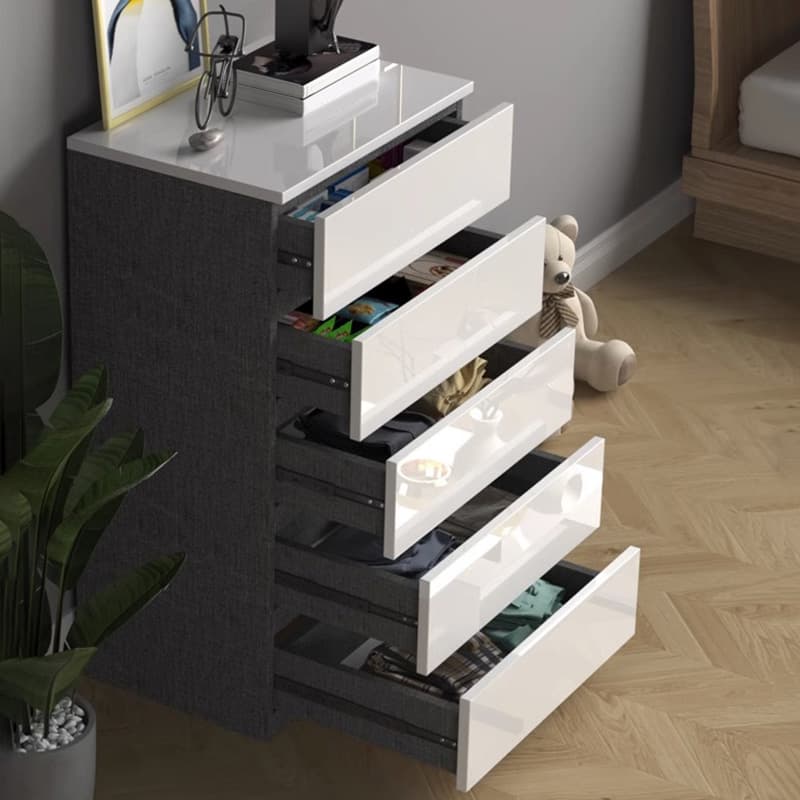 Contemporary Vertical/Horizontal Bleached Wood Semainier/Double Dresser/Bachelor Chest Pale Wood Finish 6 Drawers/5 Drawers/4 Drawers for Master Bedroom thumbnail 11