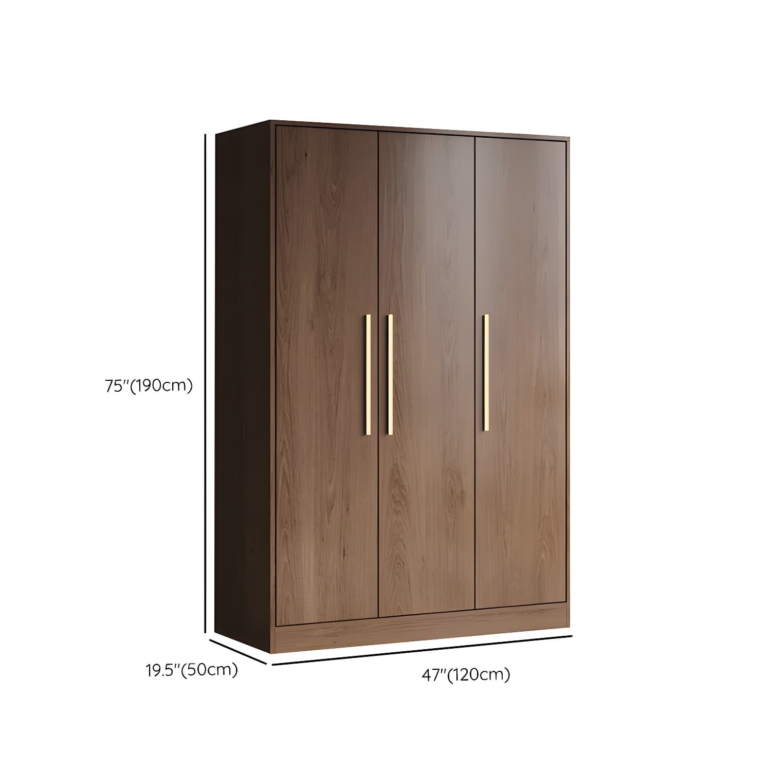 Wood Grain Design Armoires & Wardrobes with Soft Close Door and Storage Space thumbnail 15