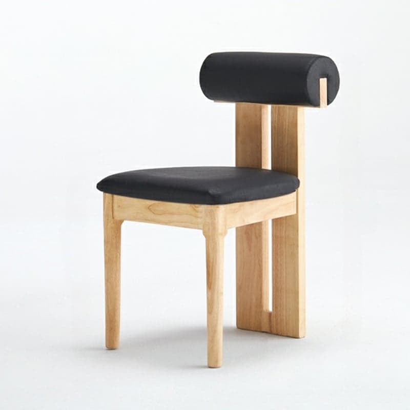 Stable Slat Back Upholstered/Faux Leather/Velour Armless Chair with Wood Legs in a Minimalist Style thumbnail 1