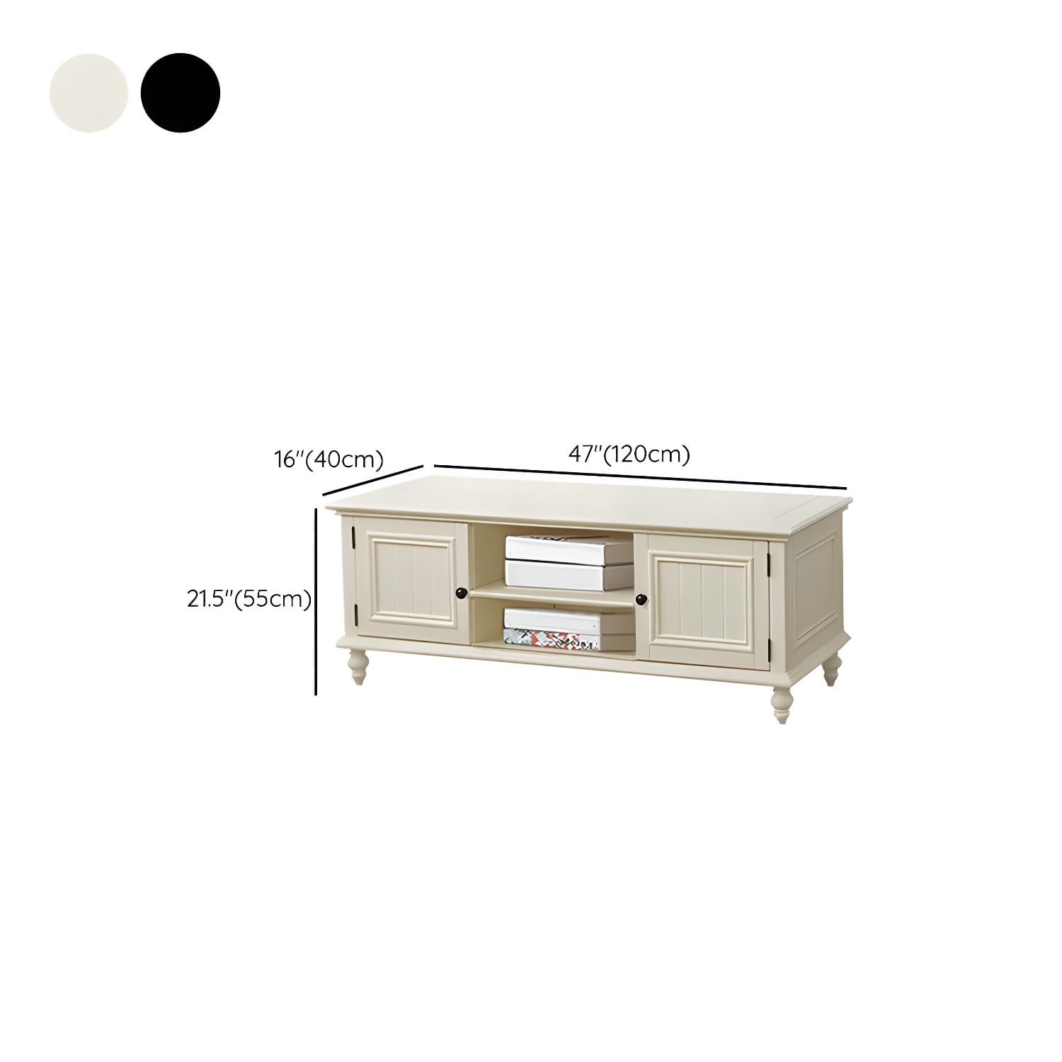 Modern Wood TV Stand with Open Storage & Cabinet Included - Standard Height - 3 Cabinets - With Legs thumbnail 12
