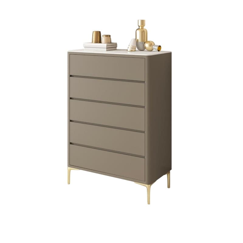 Glam Style Solid Wood Storage Chest with Stone Top and Soft-Close Drawers thumbnail 5