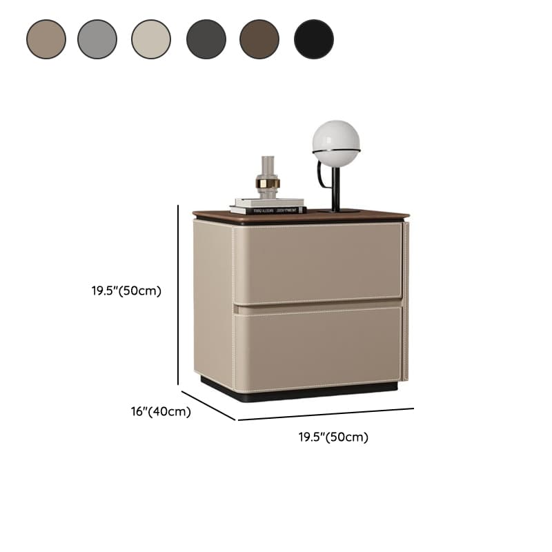 Organic Modern Nightstand With Drawer Organization featuring 2 Drawers and Composite Wood Countertop thumbnail 13