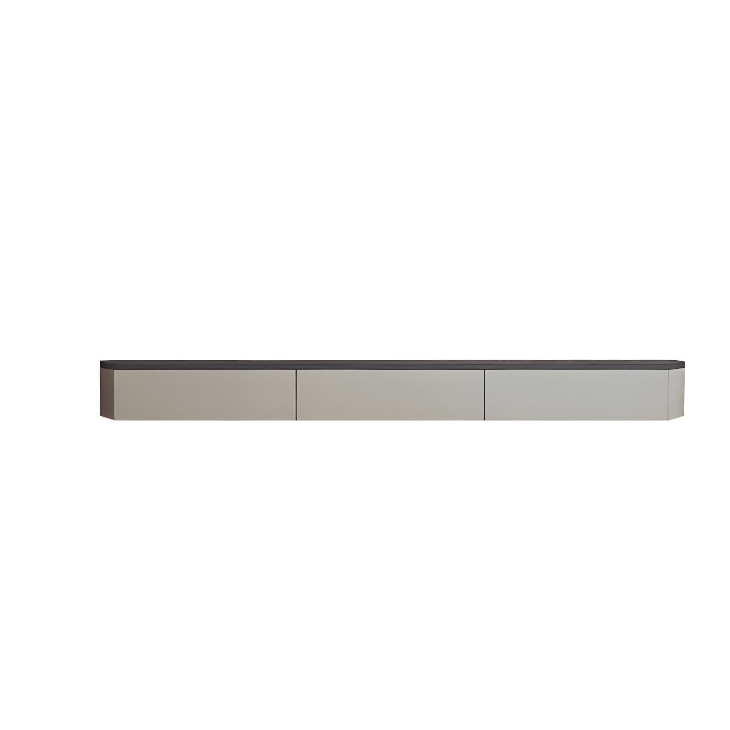 Contemporary Wall-Mounted TV Media Console with Cable Management thumbnail 2