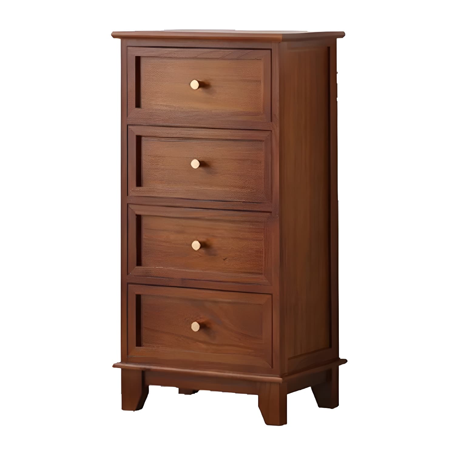 Scandinavian Wood Accent Chest with Drawers - Small Sized Rectangle Cabinet for Storage thumbnail 5