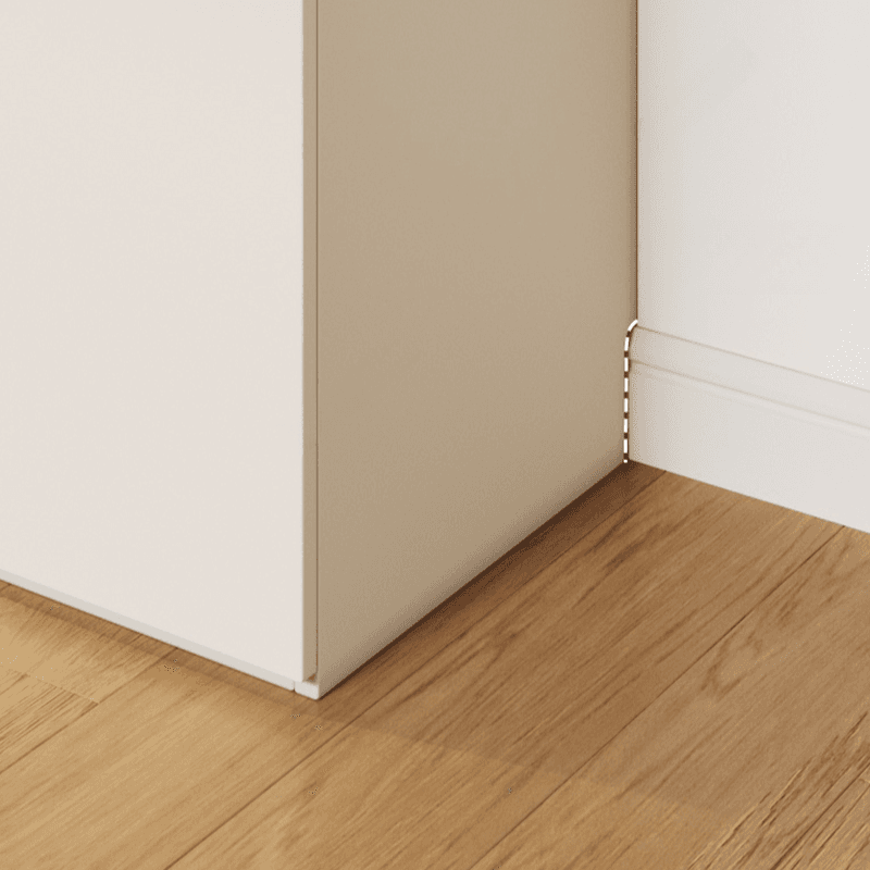 Beige Manufactured Wood Independent Wardrobe Closet with Soft Close Drawer, Soft Close Door, Interior Shelves, and Articulated Mechanism thumbnail 5