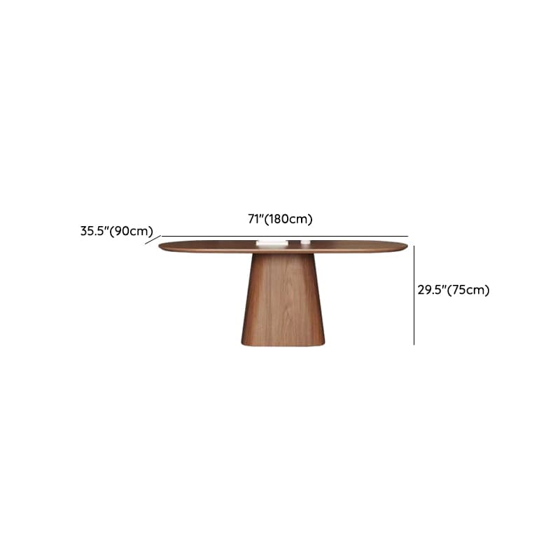 Art Deco Elliptical Wood Dining Table Set Dining Table for 6/Seats 4 thumbnail 14