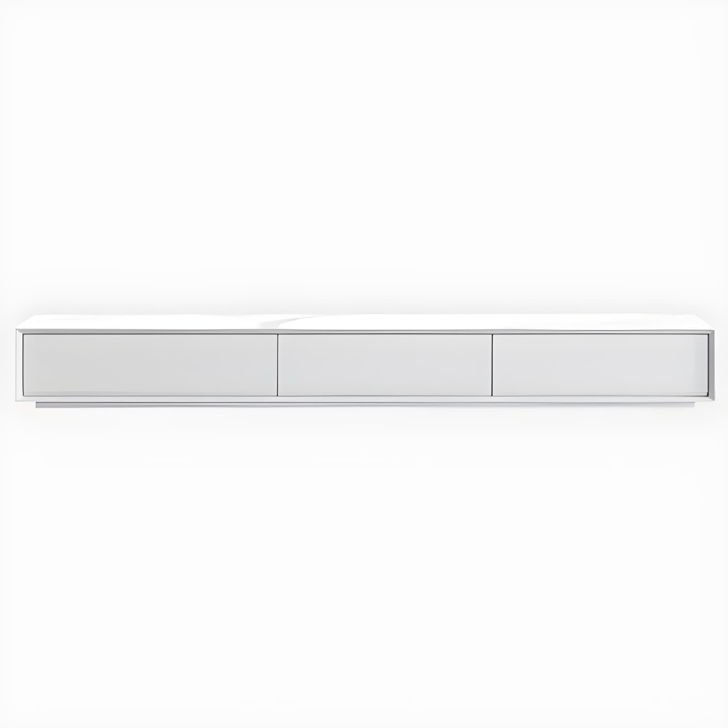 White Wood TV Stand Modernism TV Stand With Drawers for living Room thumbnail 7