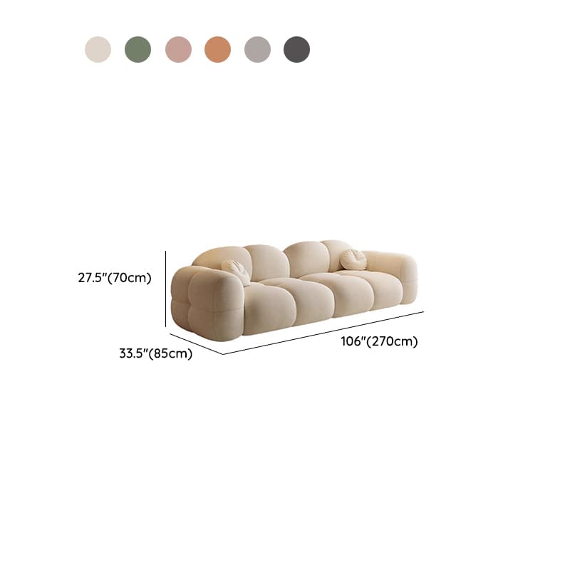 Versatile Grey/Blush/Amber Flannel Standard Sofa/Loveseat with Arm and Concealed Support thumbnail 18