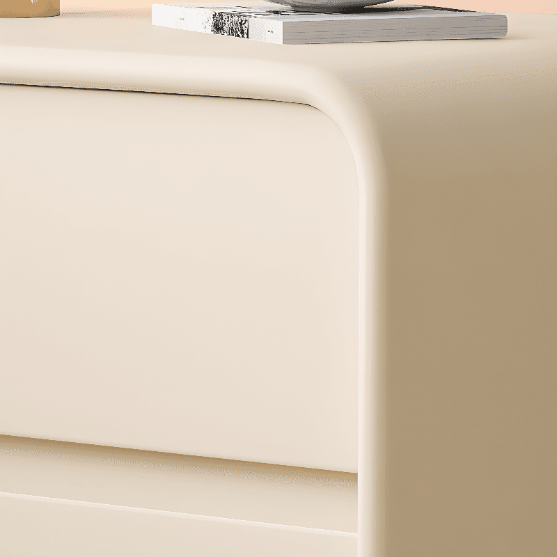 Organic Modern 3 Tiers Nightstand With Drawer Organization Featuring Pleather Countertop thumbnail 11