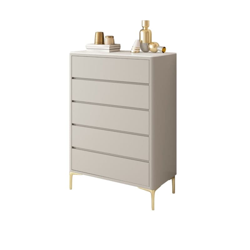 Glam Style Solid Wood Storage Chest with Stone Top and Soft-Close Drawers thumbnail 6