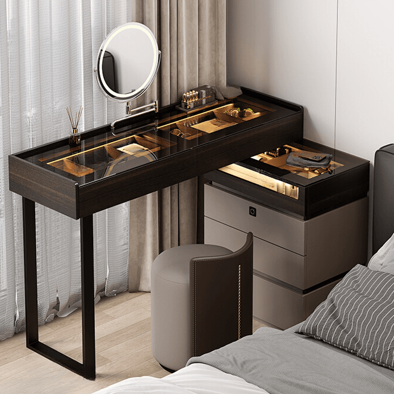 Multi-Purpose Vanity Set with Lighting, Scalable Telescopic Feature, Push-Pull, 2-in-1 Functionality, Adjustable Touch and Brightness thumbnail 1