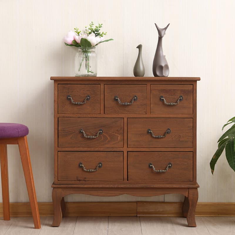 French Wood Vertical Console Dresser with 9 Drawers/7 Drawers/10 Drawers thumbnail 11