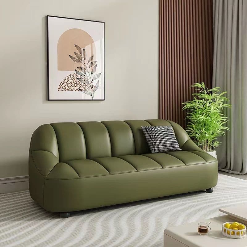 Tear Resistant Sofa Couch/Loveseat in PU Material with Black/Grey/Ivory Upholstery and 1 Pillow thumbnail 3