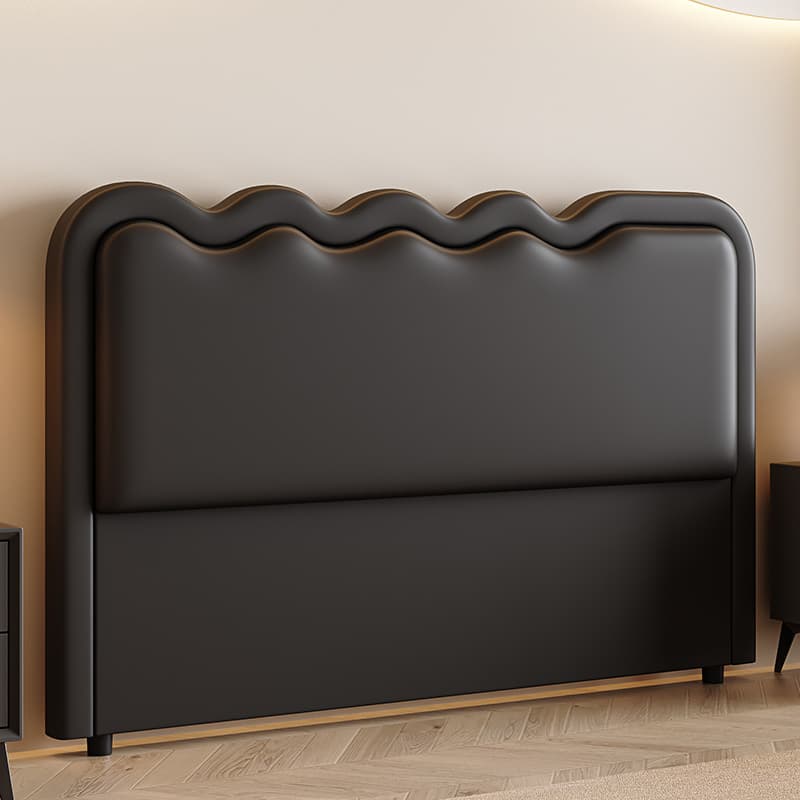Modern Simple Style Panel Headboard in Natural Wood for California King/King/Queen Bed with No Distressing, Sponge Upholstery Fill, Free-standing Standard Installation, and Standard Height thumbnail 1