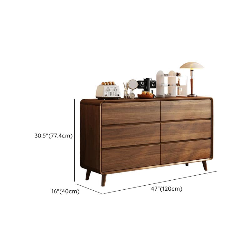 Cocoa Modern Simple Style Manufactured Wood Double Dresser/Bachelor Chest/Semainier with 6/3/5 Drawers Horizontal/Vertical thumbnail 15
