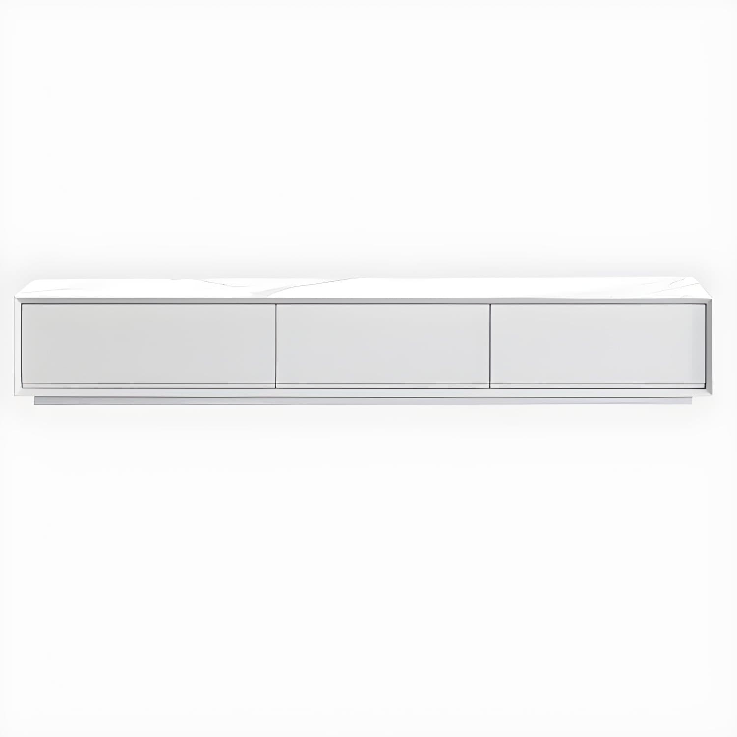 White Wood TV Stand Modernism TV Stand With Drawers for living Room thumbnail 2